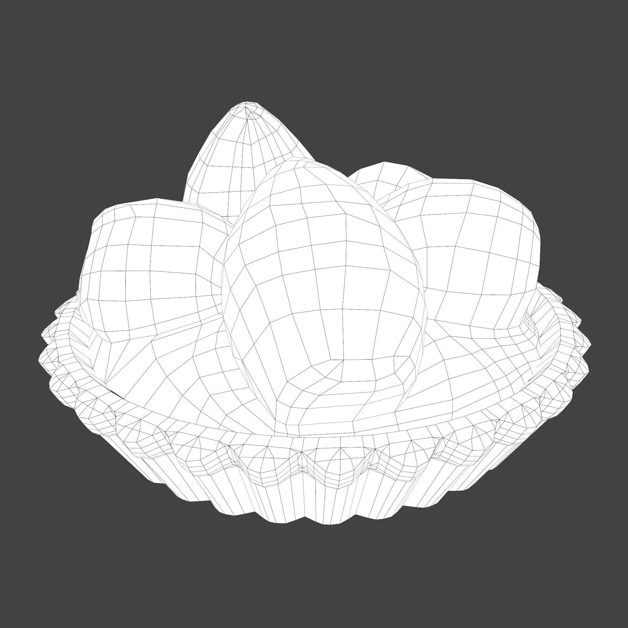 Simple Strawberry Tart Low-poly 3D model_33