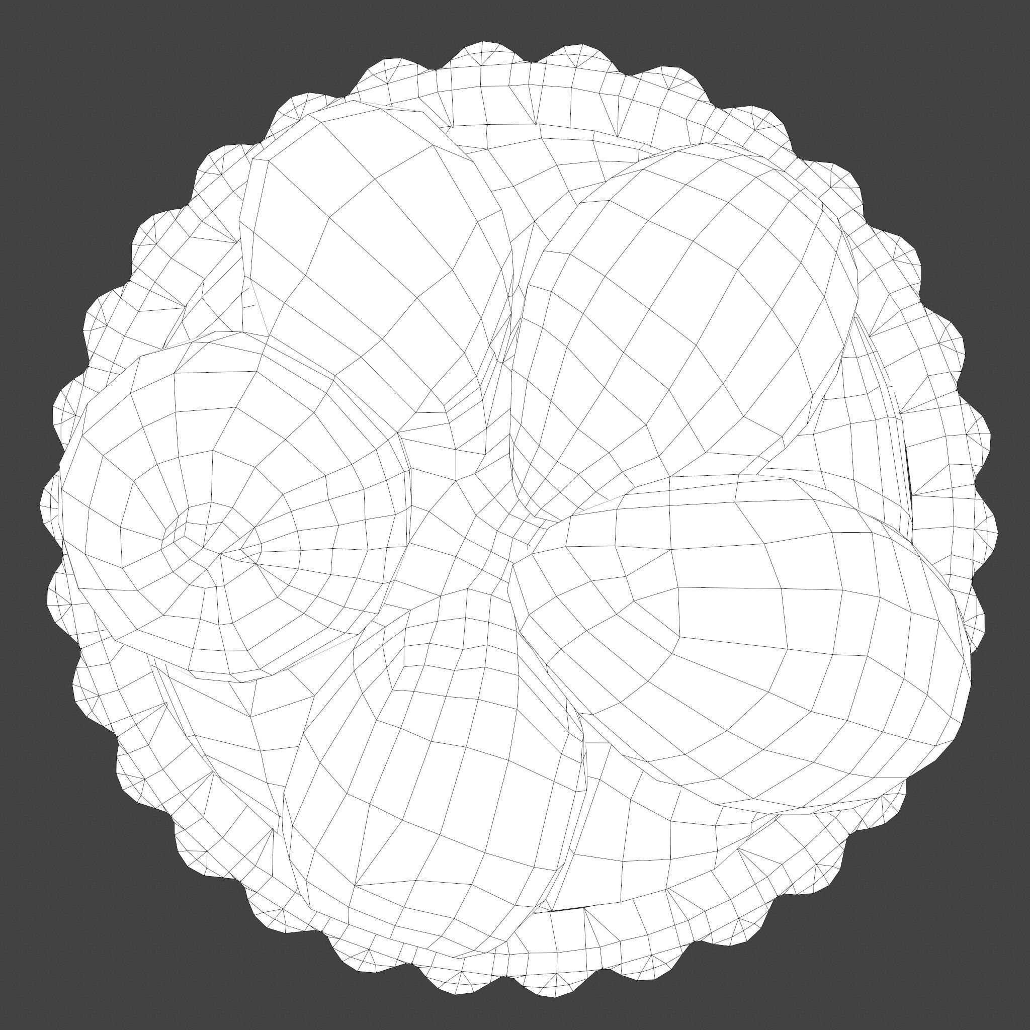 Simple Strawberry Tart Low-poly 3D model_31