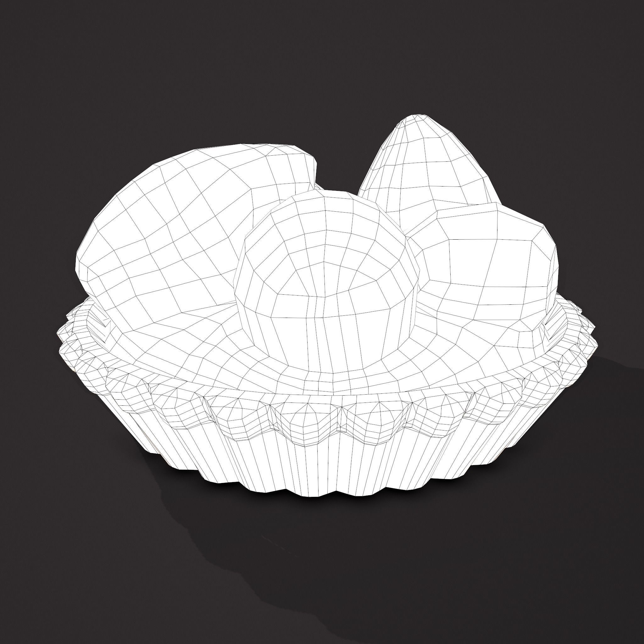 Simple Strawberry Tart Low-poly 3D model_23