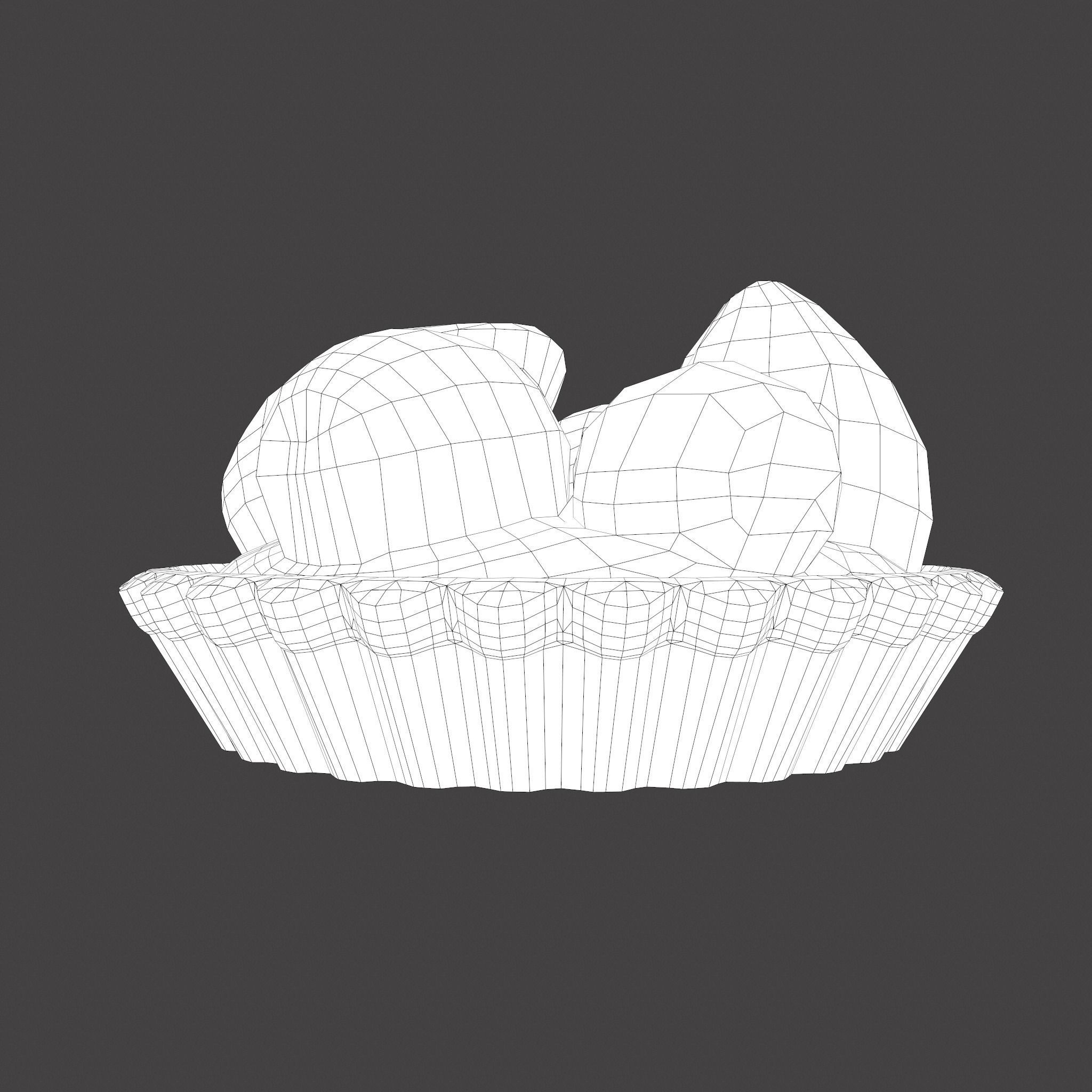 Simple Strawberry Tart Low-poly 3D model_26