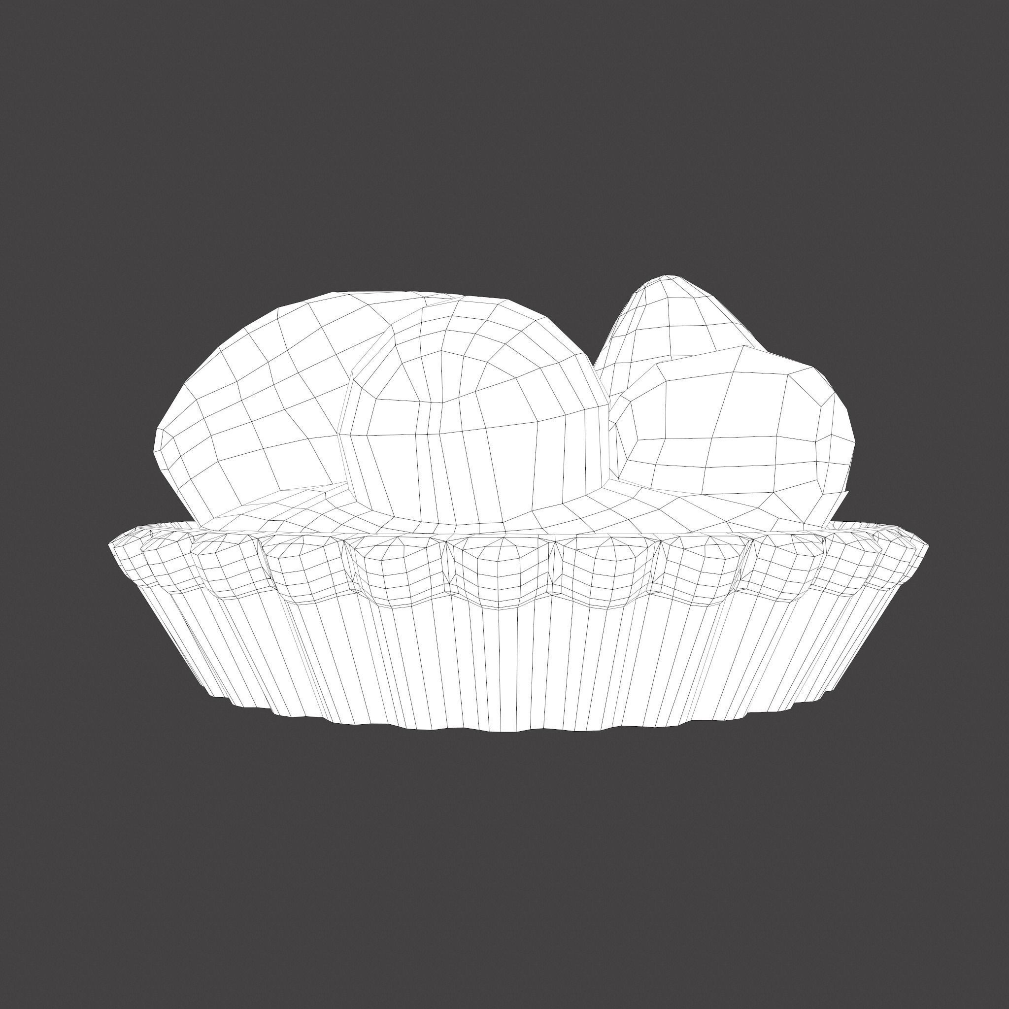 Simple Strawberry Tart Low-poly 3D model_25