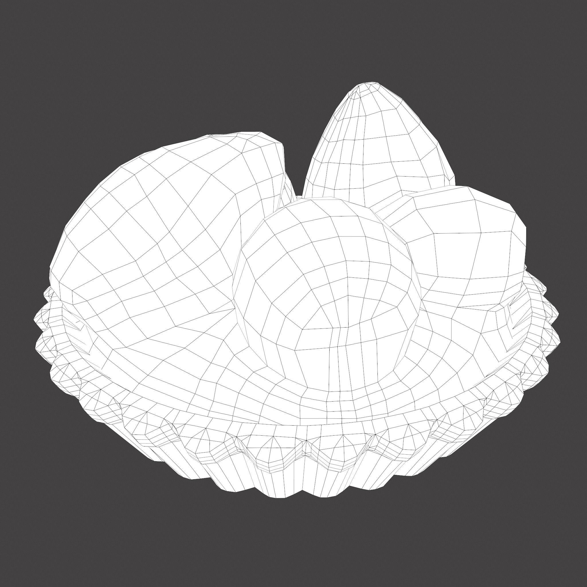 Simple Strawberry Tart Low-poly 3D model_34