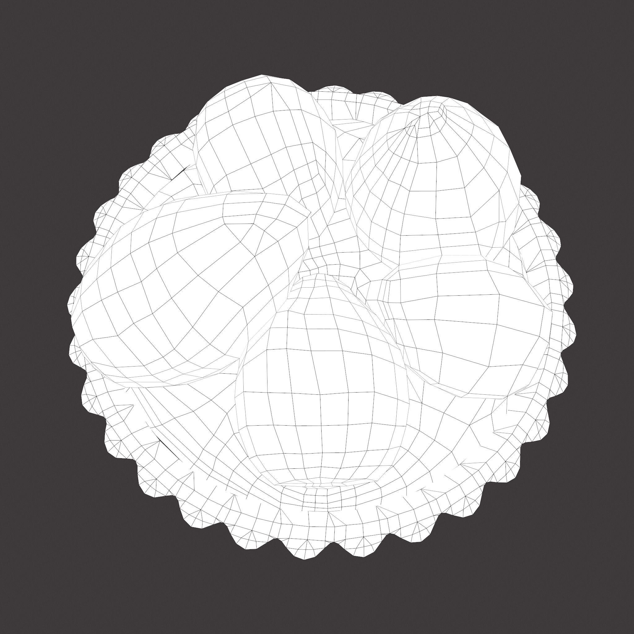 Simple Strawberry Tart Low-poly 3D model_24