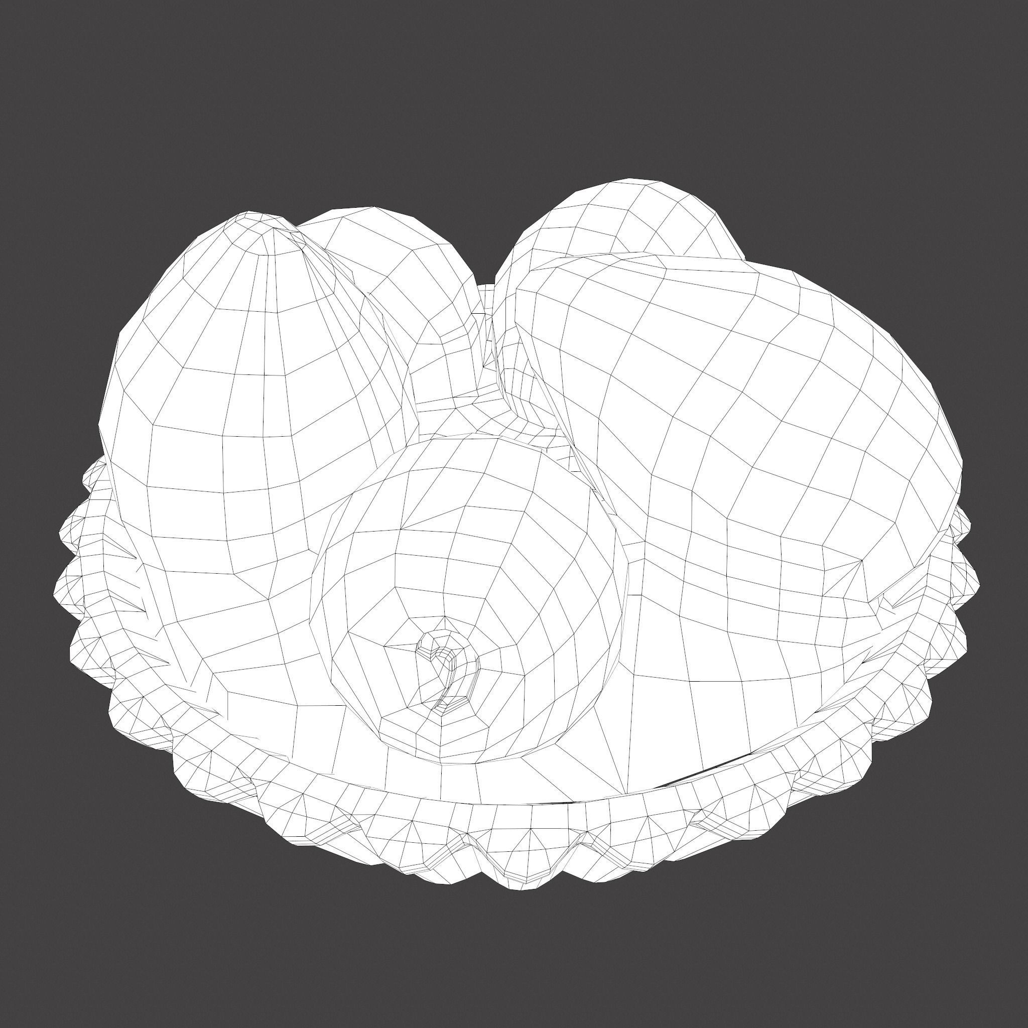 Simple Strawberry Tart Low-poly 3D model_32