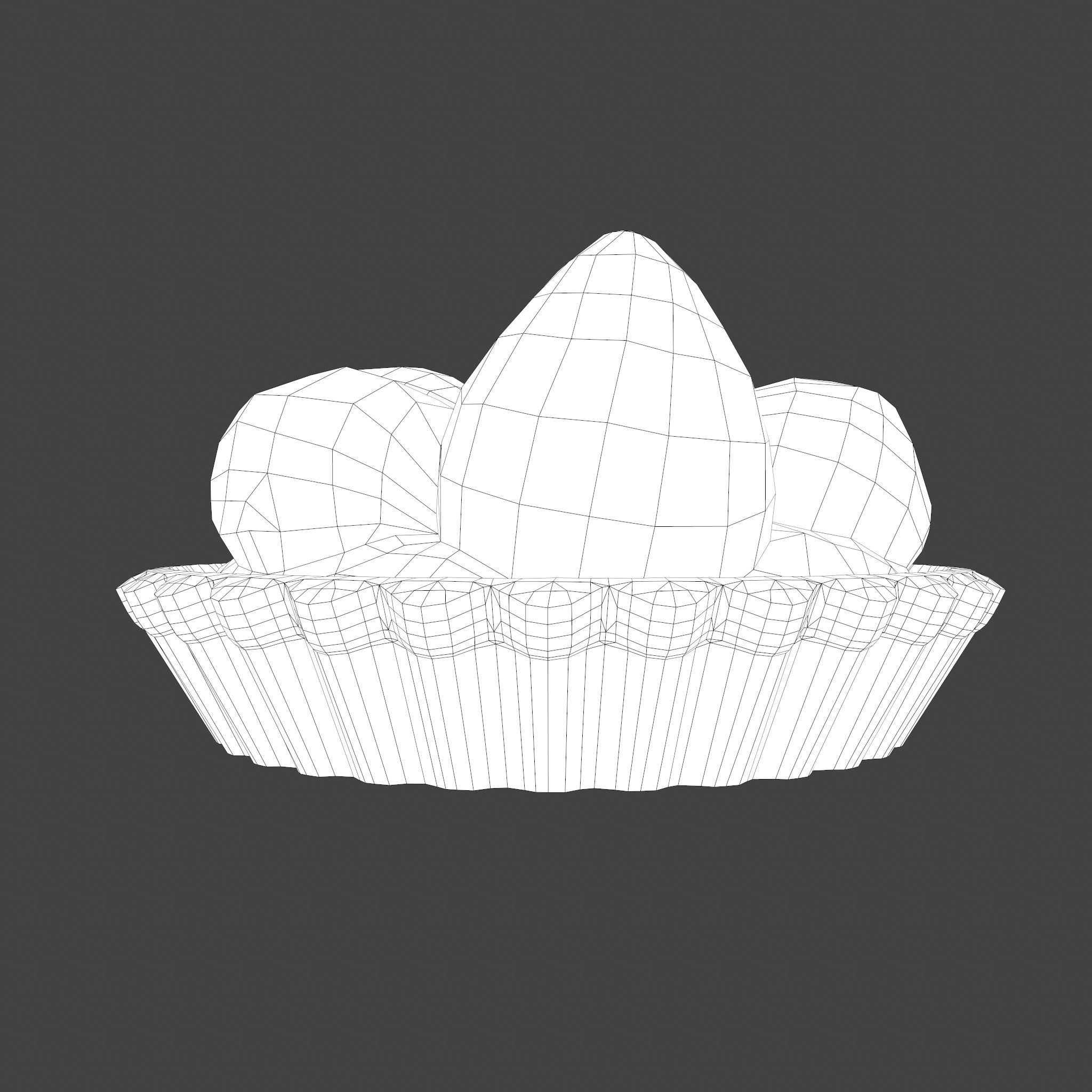 Simple Strawberry Tart Low-poly 3D model_27