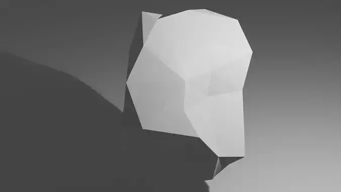 simple low poly rock