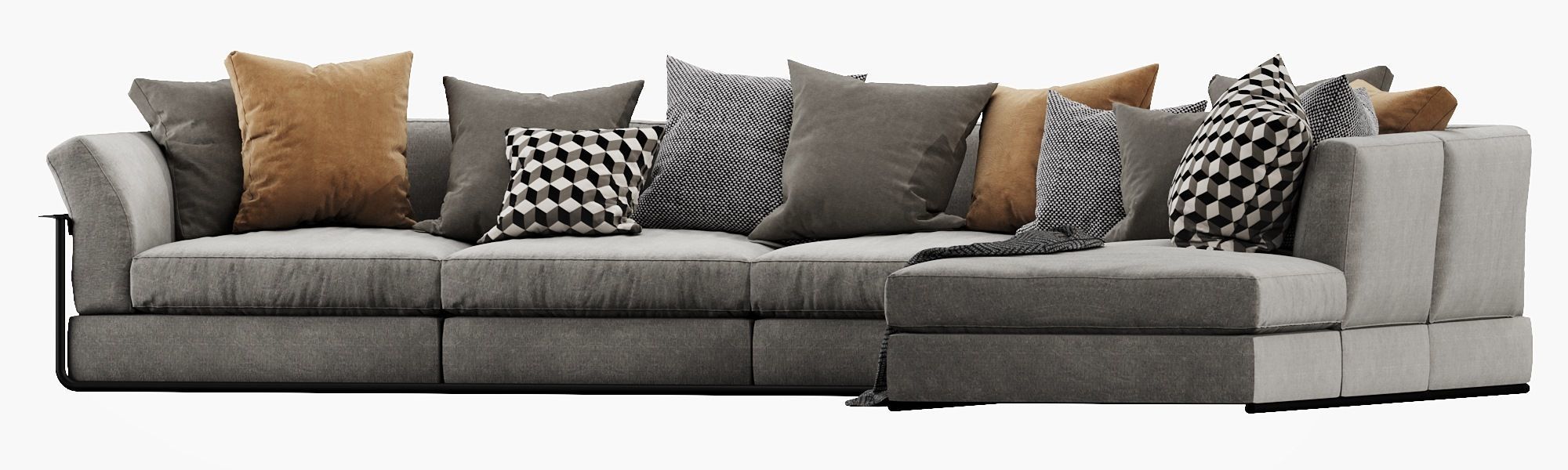 Flexform Zeno Sectional 3D model_11