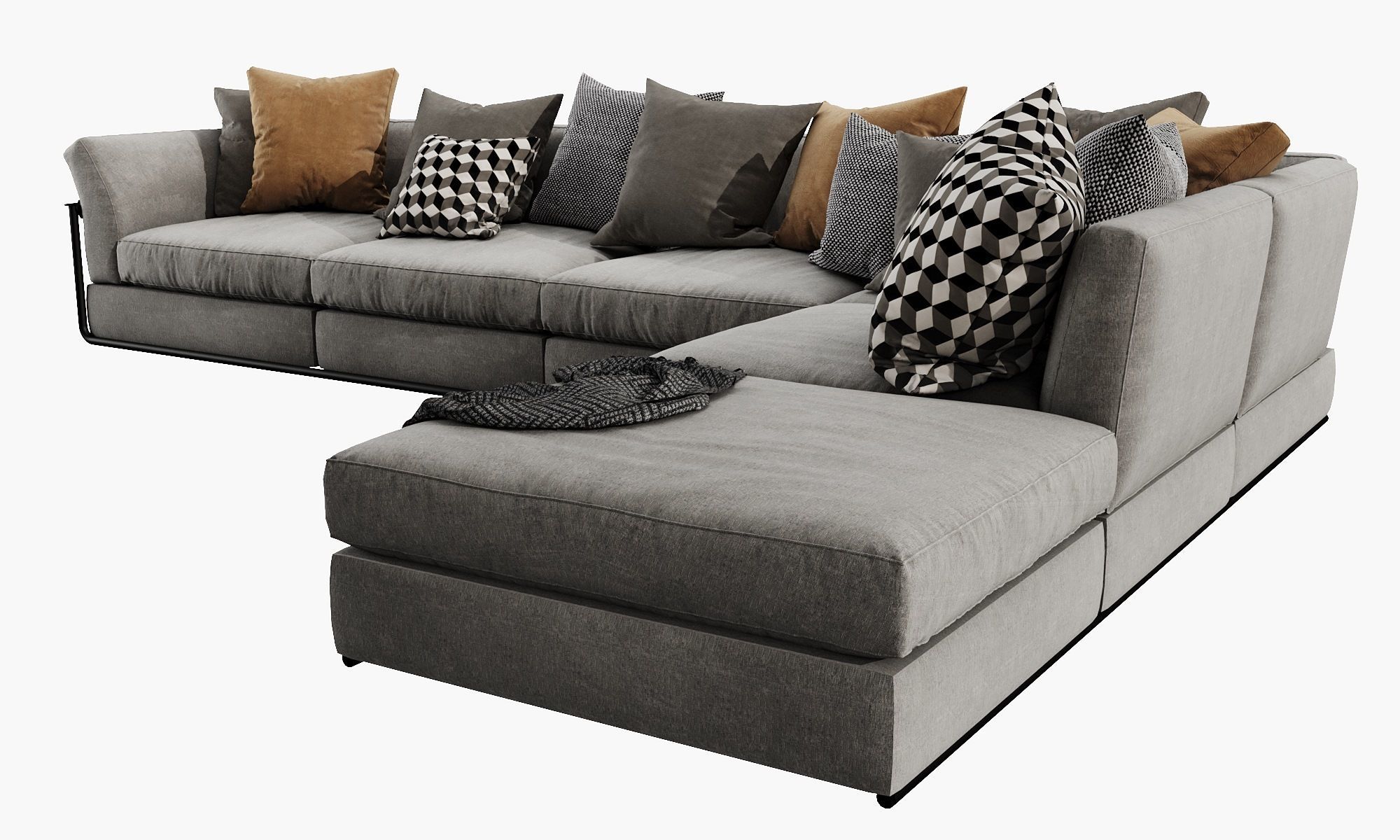 Flexform Zeno Sectional 3D model_8