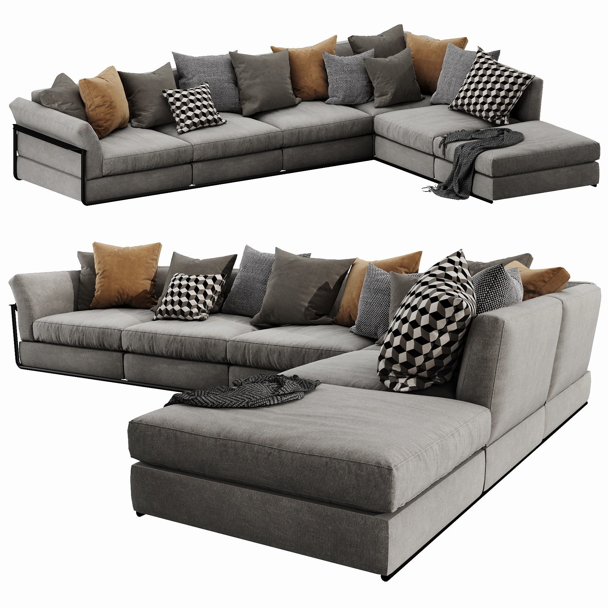 Flexform Zeno Sectional 3D model_3