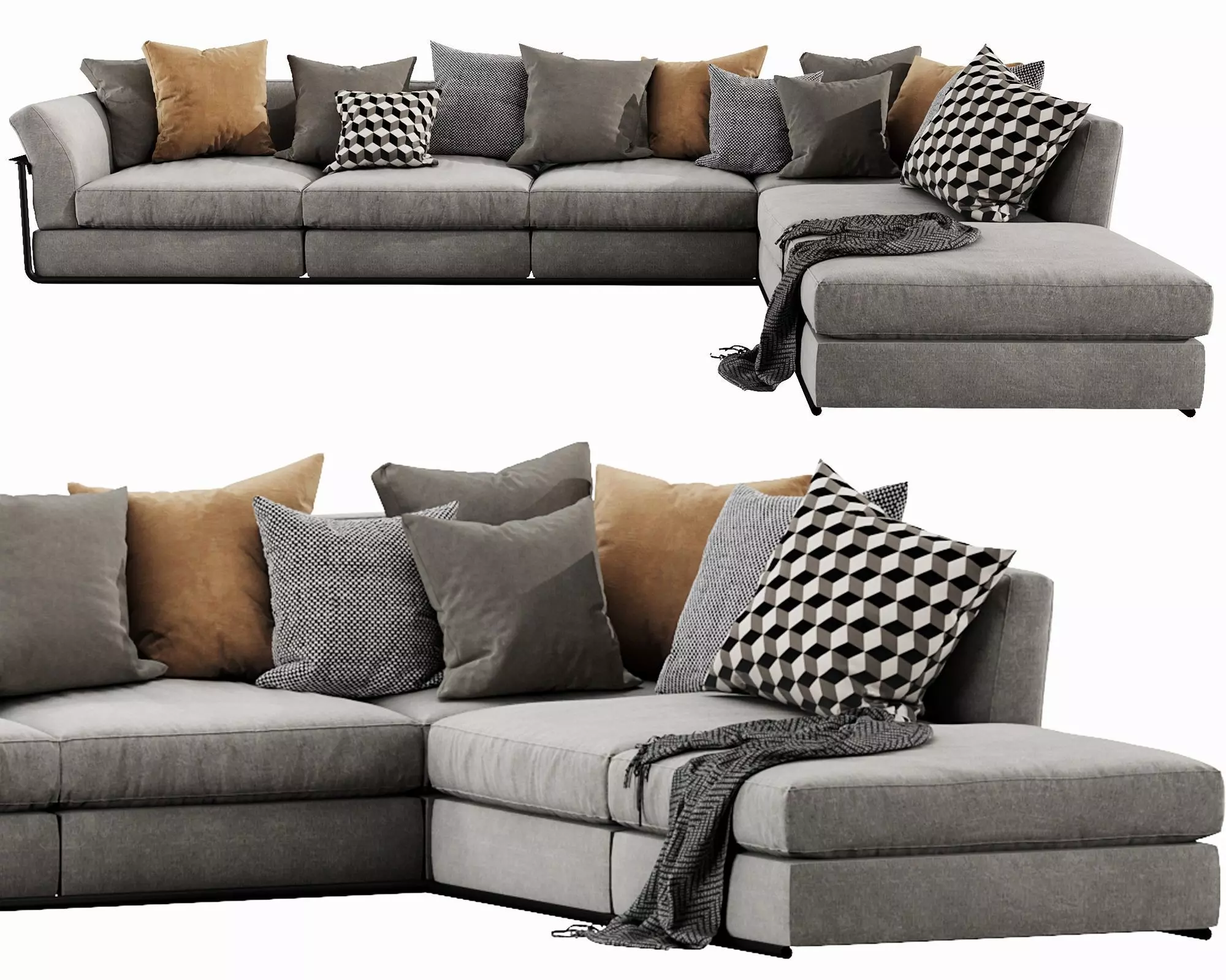 Flexform Zeno Sectional 3D model_0