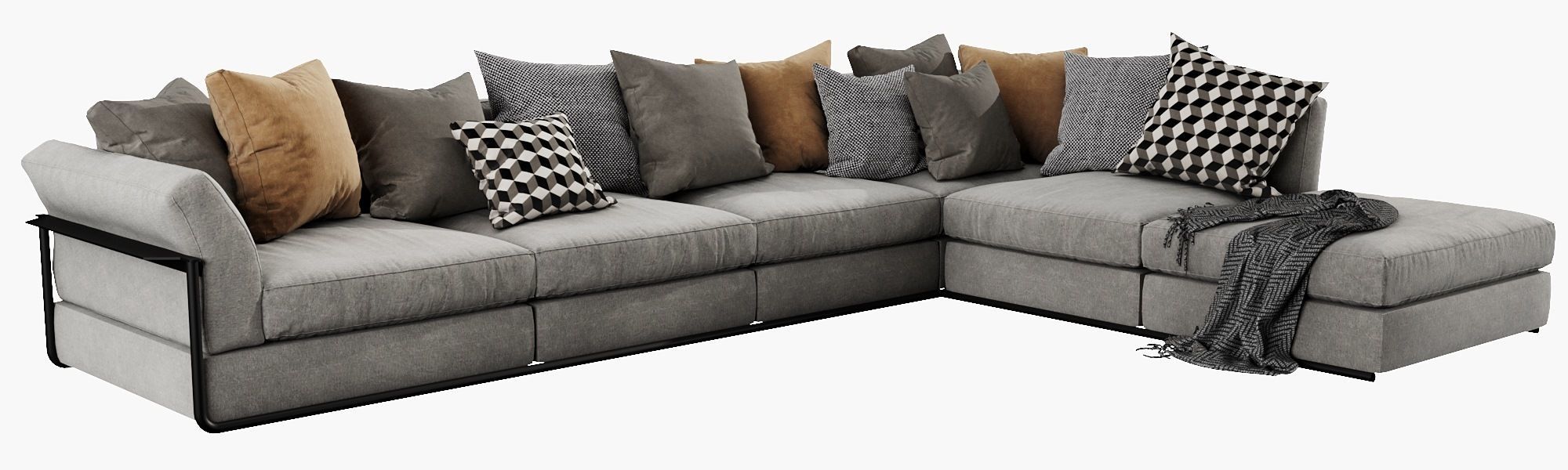 Flexform Zeno Sectional 3D model_4