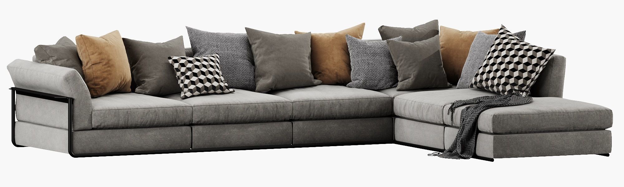 Flexform Zeno Sectional 3D model_10
