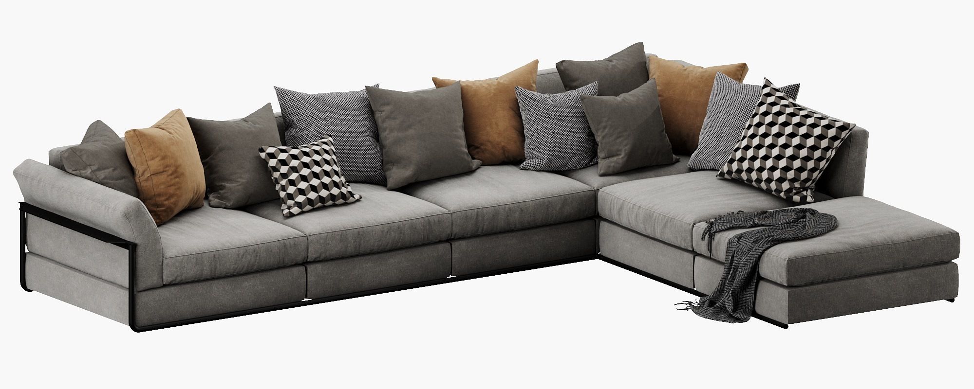 Flexform Zeno Sectional 3D model_12