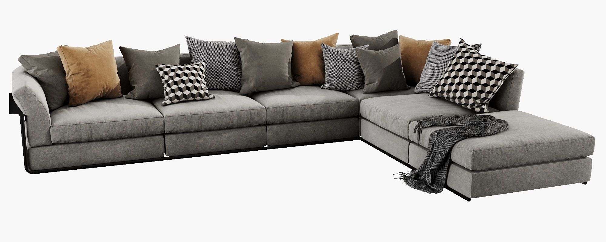 Flexform Zeno Sectional 3D model_6