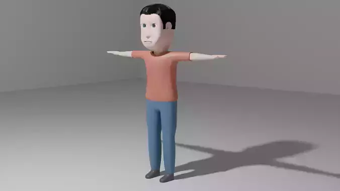 Cartoon Boy Rigged 3D model