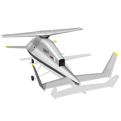 X-50A Dragonfly UAV 3D model_1