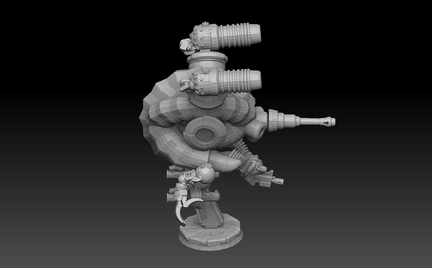 Nautiloid Horror Superheavy Carapace 3D print model_22