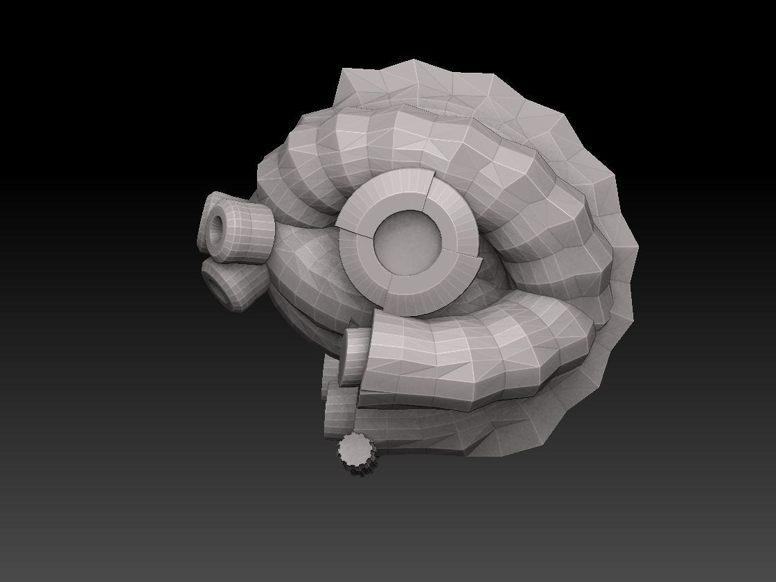 Nautiloid Horror Superheavy Carapace 3D print model_25