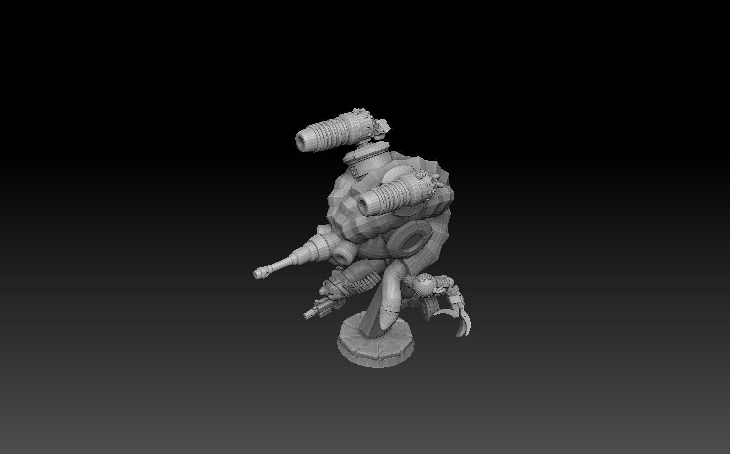 Nautiloid Horror Superheavy Carapace 3D print model_1