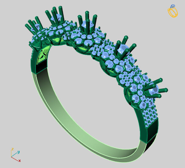 BRACELET diamond 3D print model_1