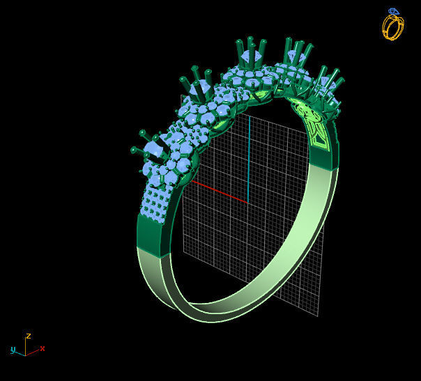 BRACELET diamond 3D print model_3