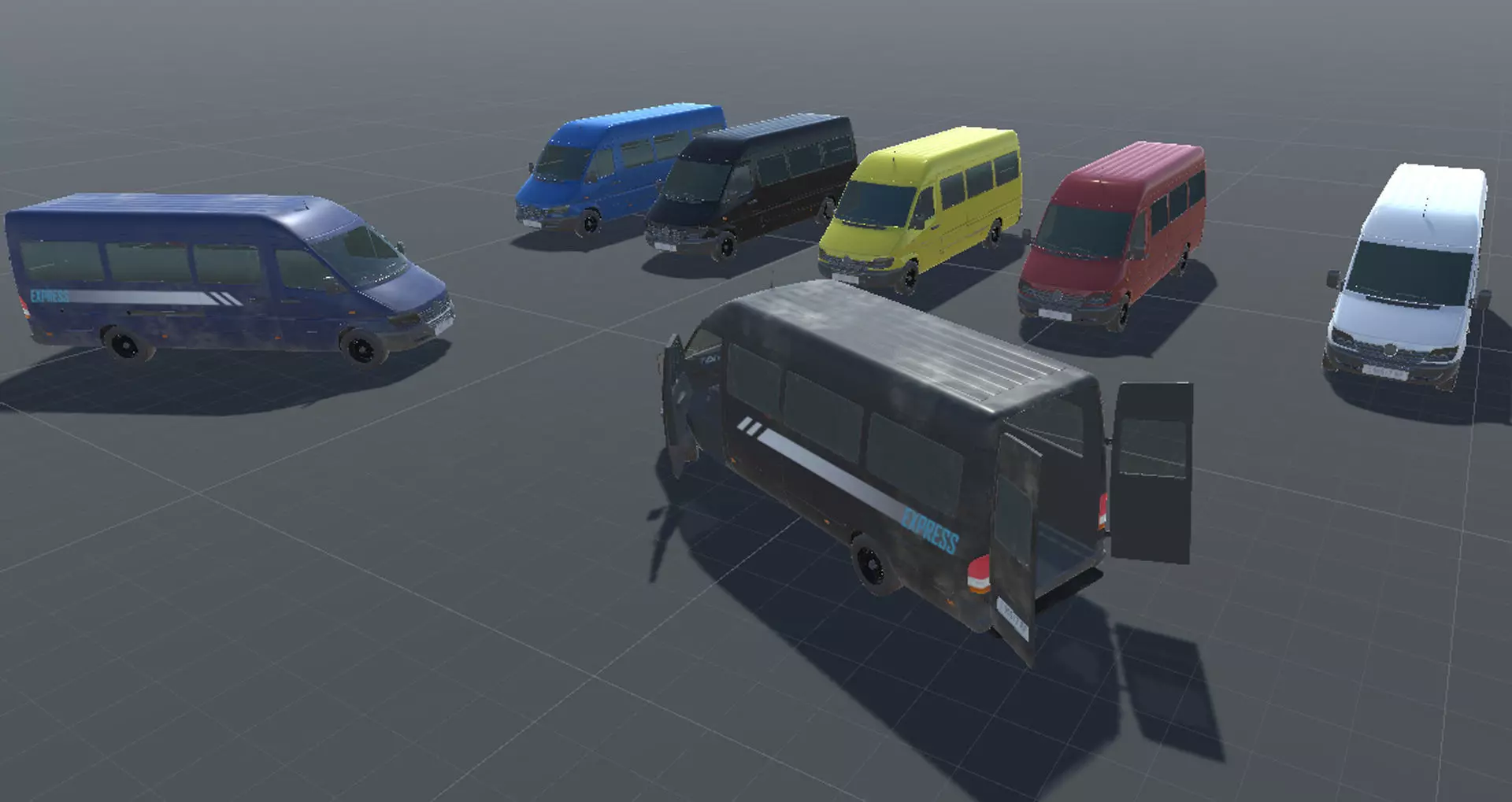 Realistic Van Vehicle Pack for Unity Low-poly 3D model_0