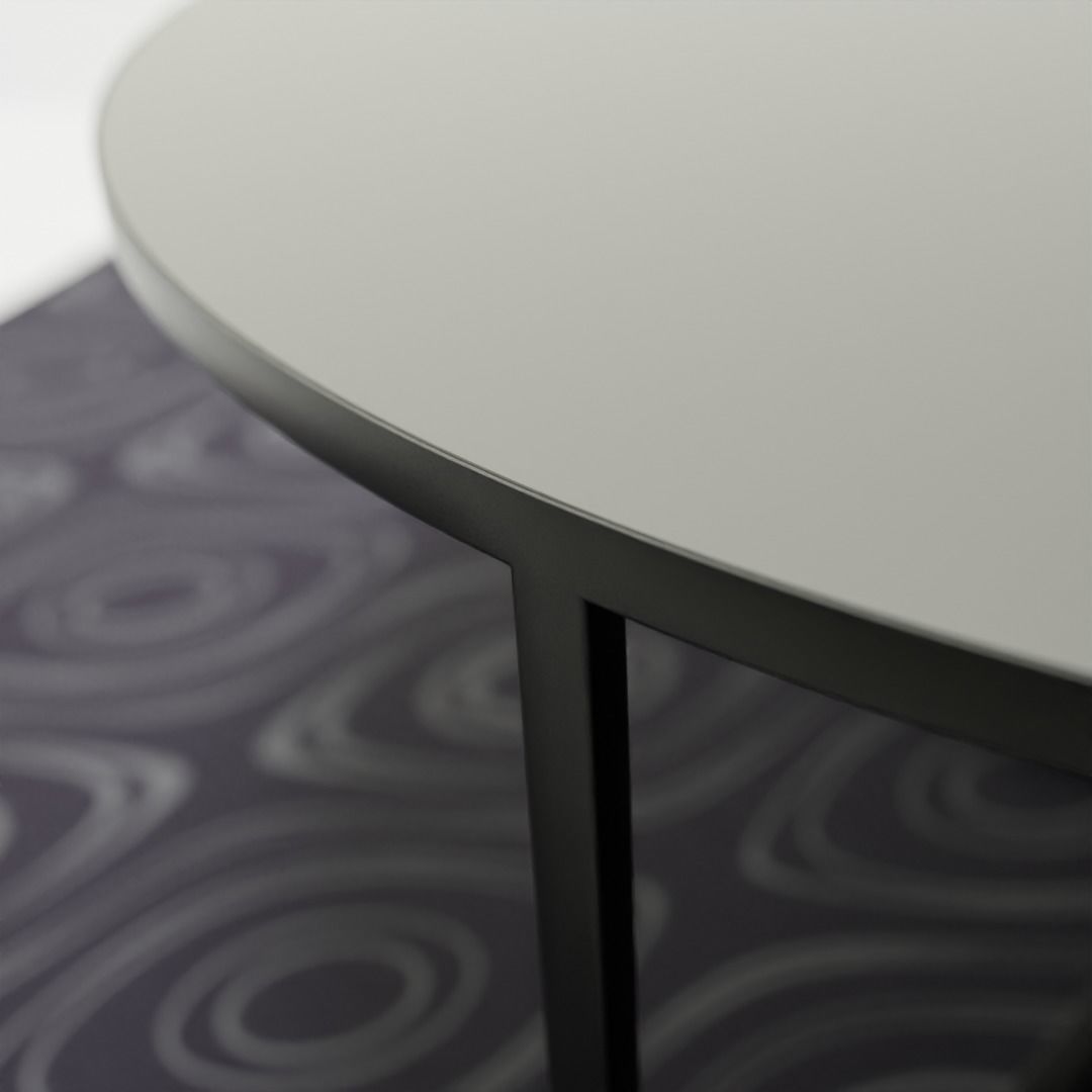 Round Mirrored Coffee Table 3D model_3