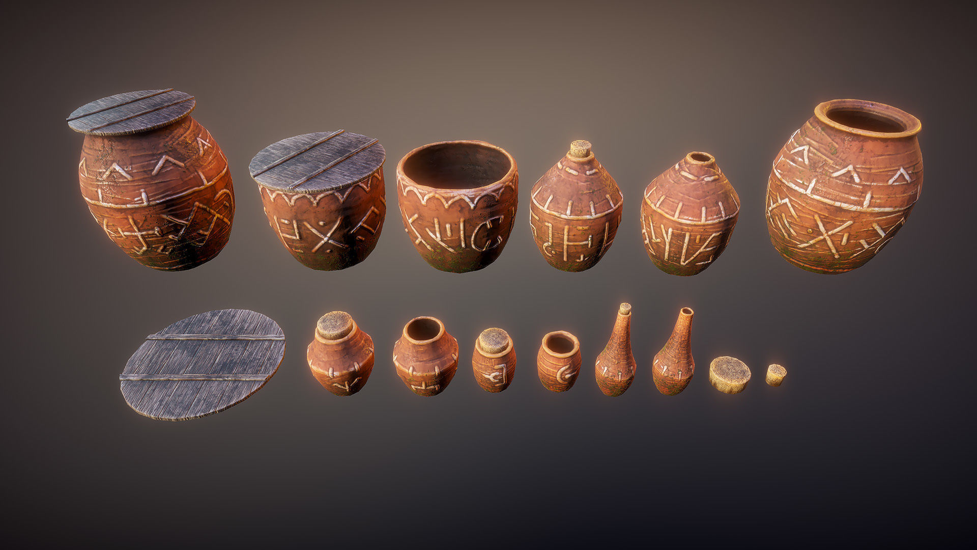 Swamp hut Low-poly 3D model_15