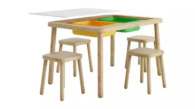 FLISAT Childrens Table and Stool IKEA