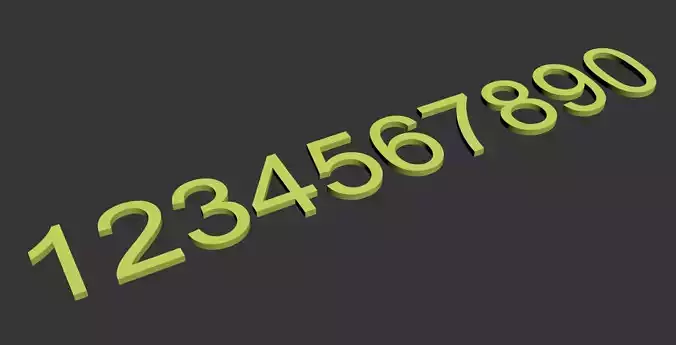 3D Numbers set of