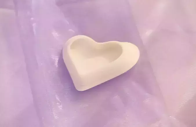 Heart Bezel Mini Heart Bowl for Valentines Day Gift for Her 3D print model