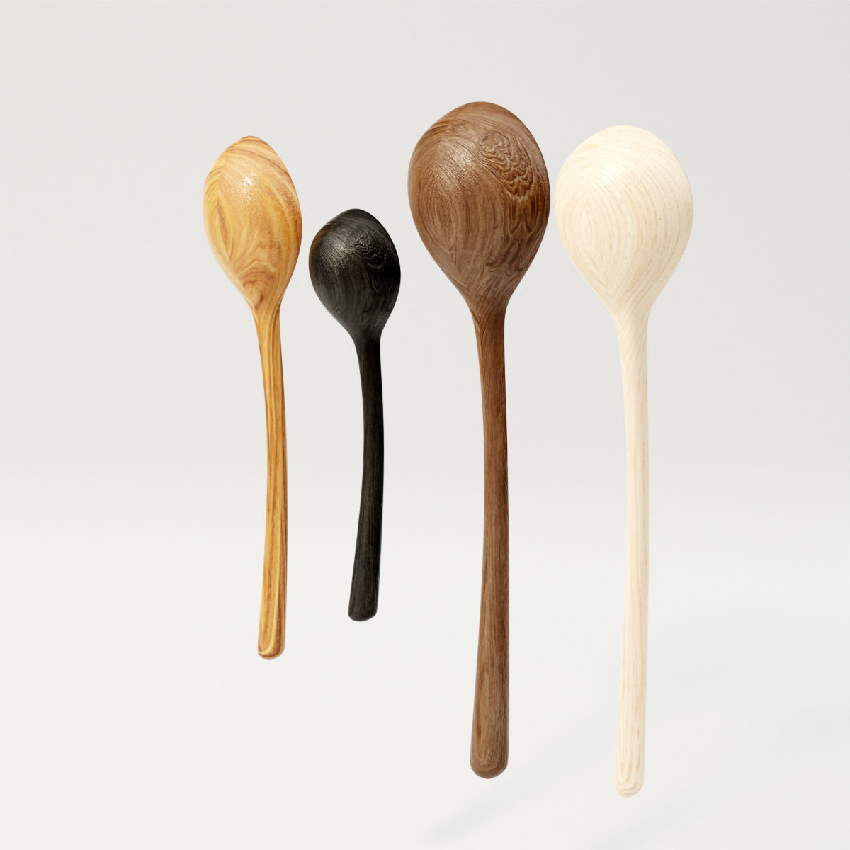 Wooden Spoons 3D model_3