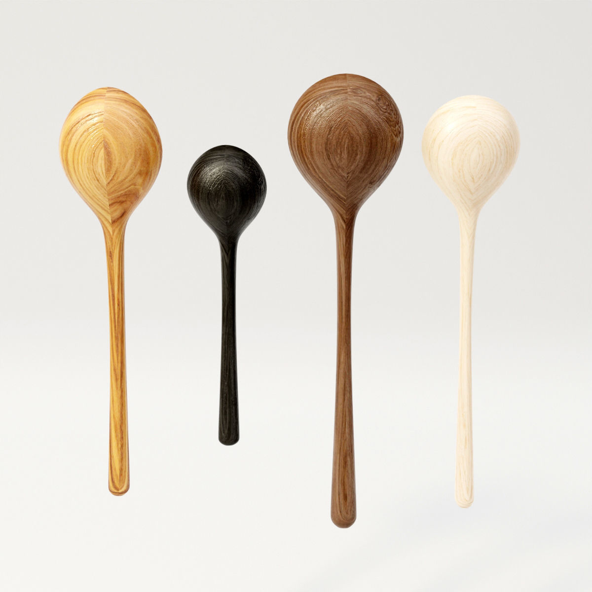 Wooden Spoons 3D model_4