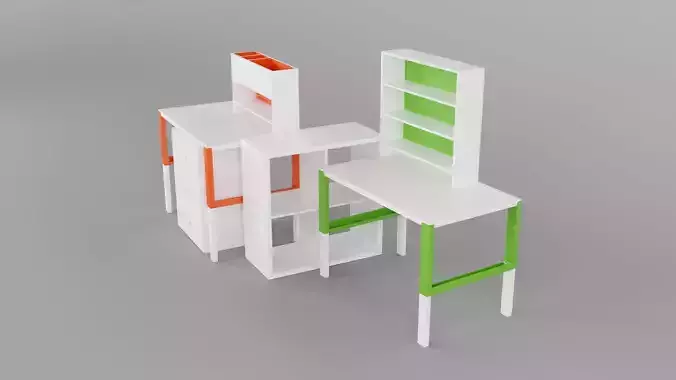PAHL Table With Additional Module 3D model