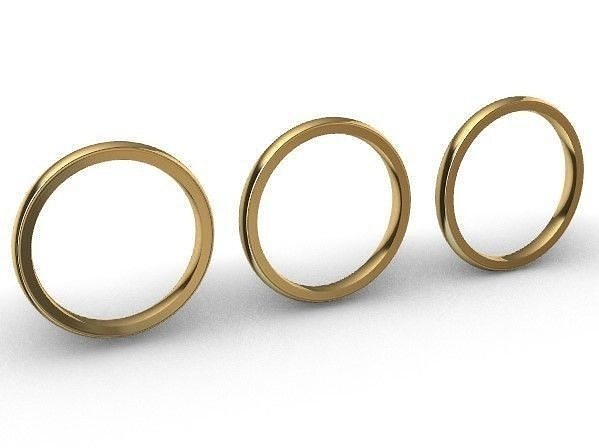 Low Dome Comfort Fit Wedding Ring 3D print model