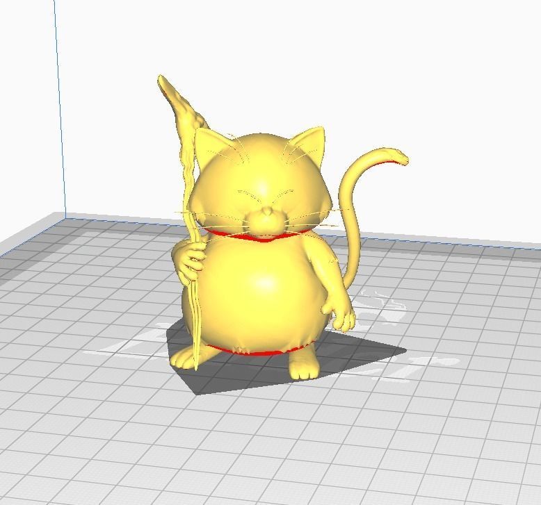 Korin 3D Model cat holding scythe 3D print model_1