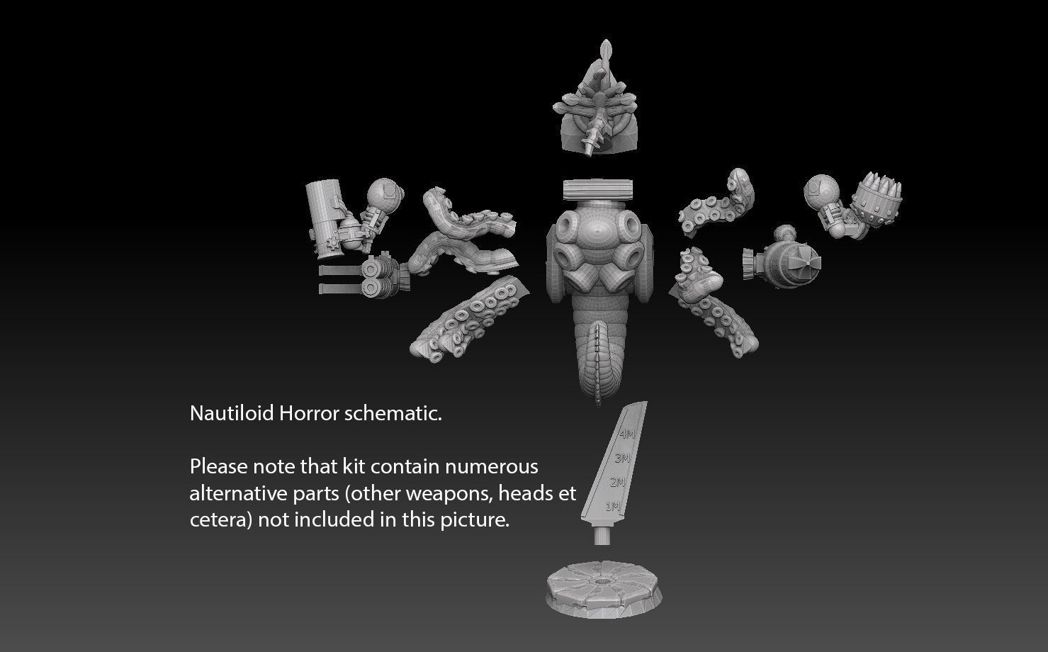 Nautiloid Horror Megapack 3D print model_40