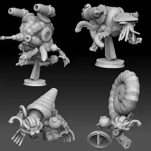 Nautiloid Horror Megapack 3D print model