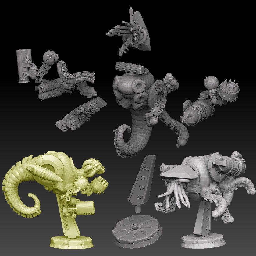 Nautiloid Horror Megapack 3D print model_25