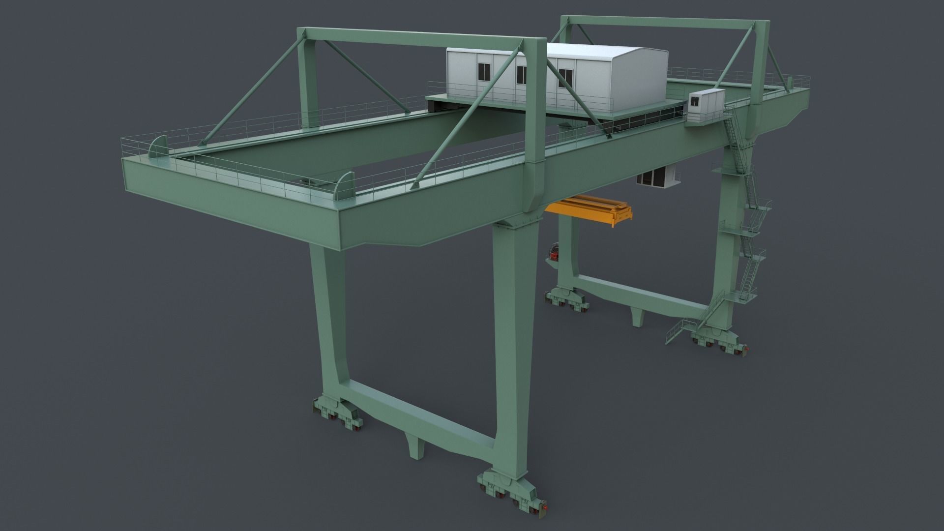 PBR Rail Mounted Gantry Crane RMG V2 - Multi color Pack 3D Model Collection_25