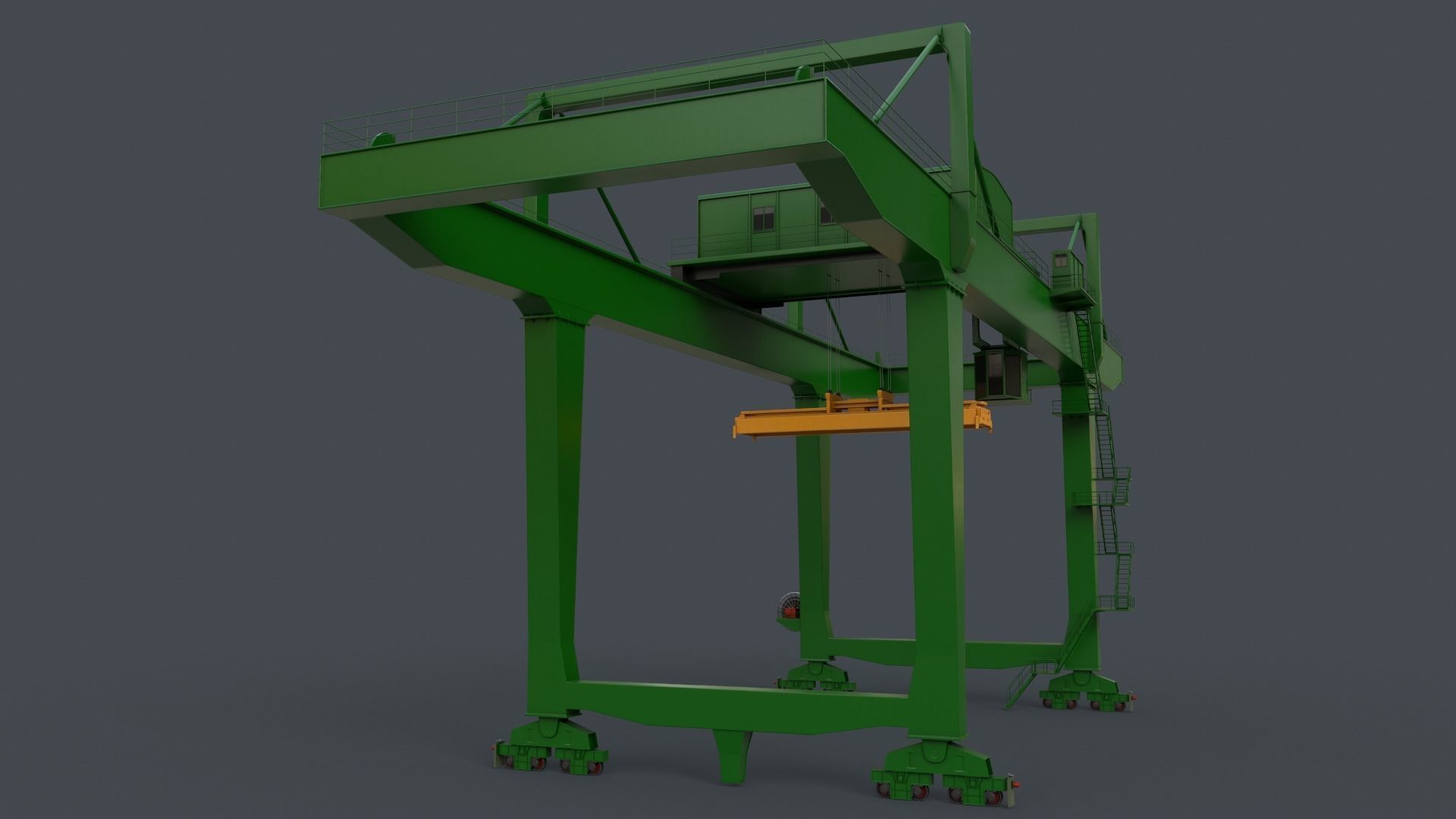 PBR Rail Mounted Gantry Crane RMG V2 - Multi color Pack 3D Model Collection_68