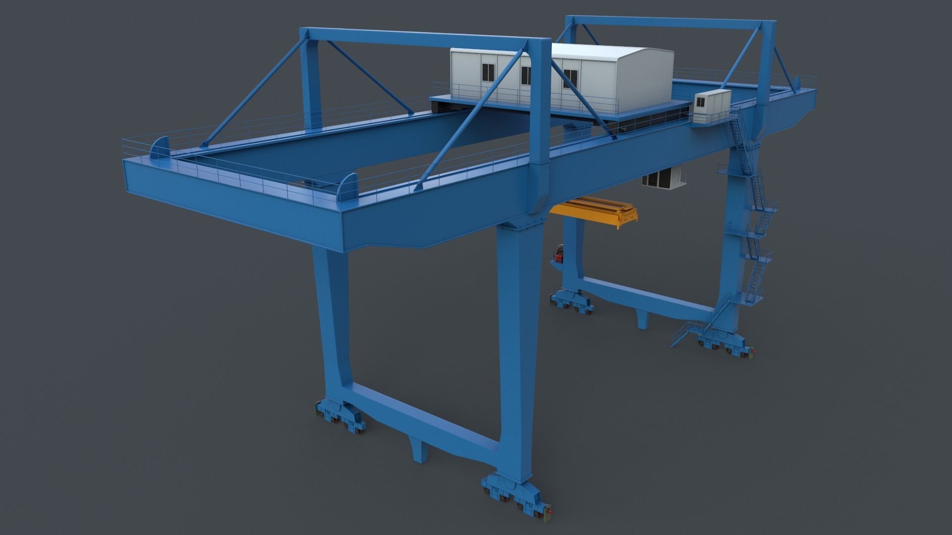 PBR Rail Mounted Gantry Crane RMG V2 - Multi color Pack 3D Model Collection_13