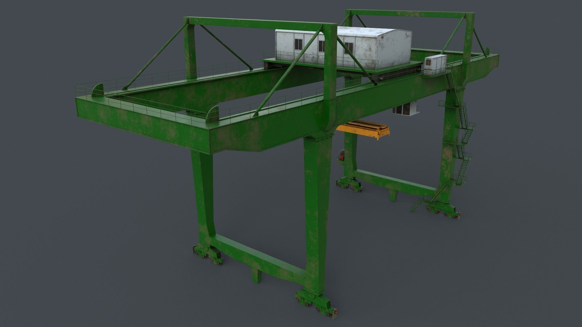 PBR Rail Mounted Gantry Crane RMG V2 - Multi color Pack 3D Model Collection_31