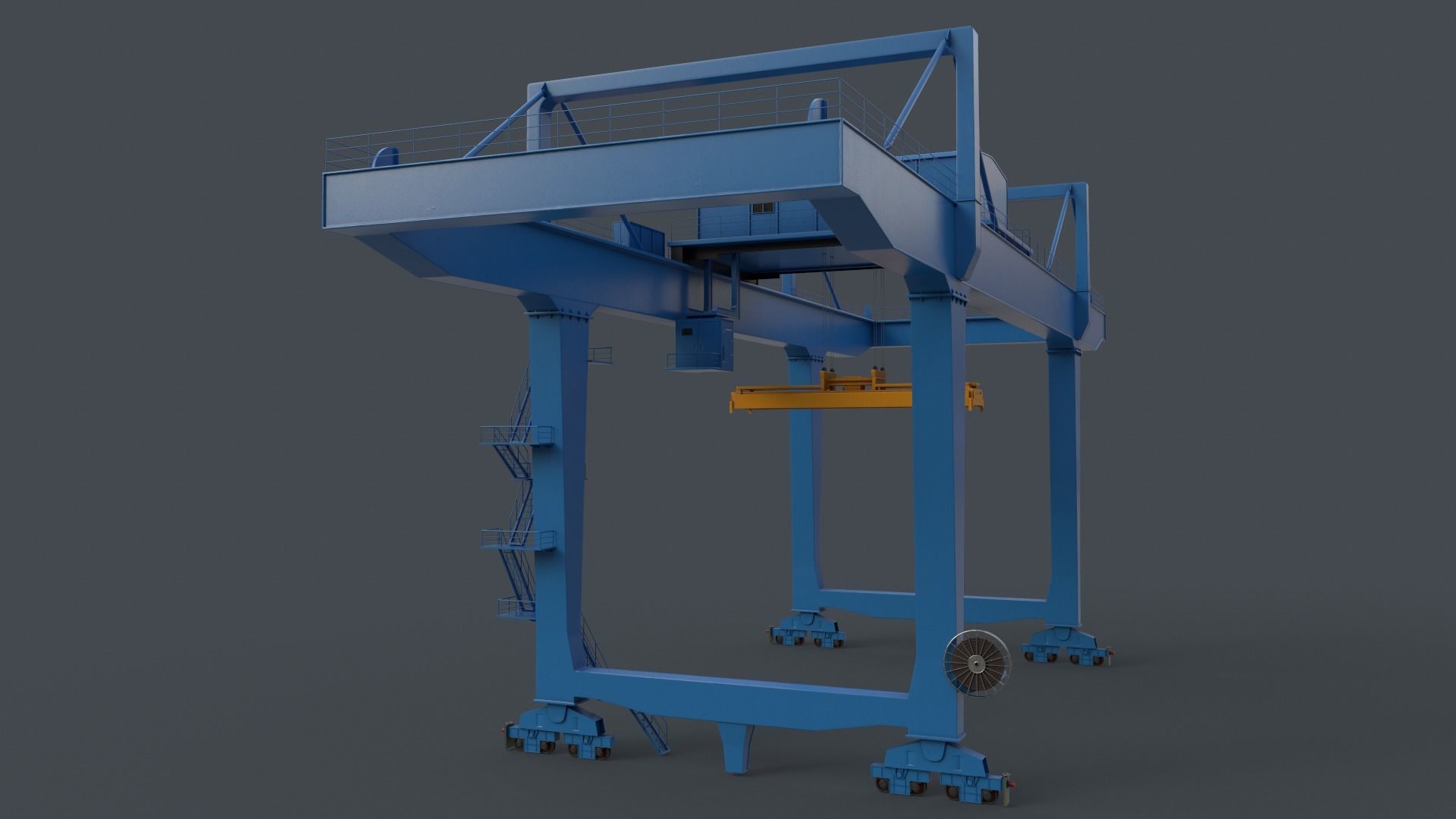 PBR Rail Mounted Gantry Crane RMG V2 - Multi color Pack 3D Model Collection_101
