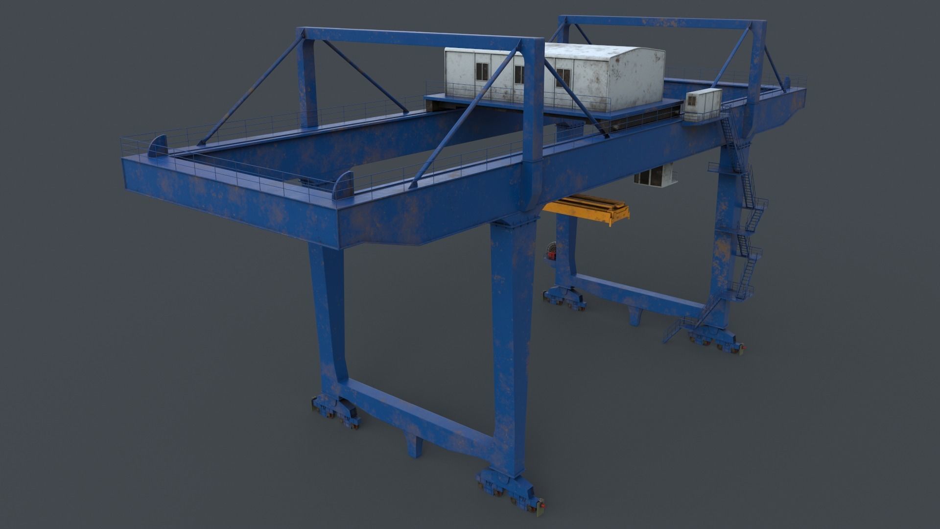 PBR Rail Mounted Gantry Crane RMG V2 - Multi color Pack 3D Model Collection_23