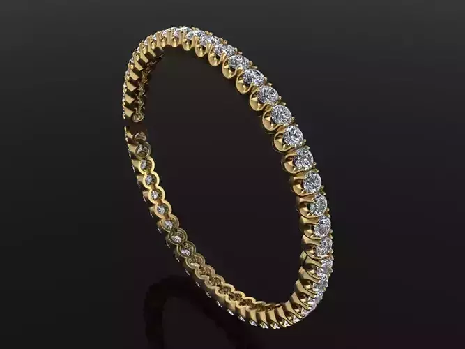 Infinity Diamond Round Bangle 3mm50 