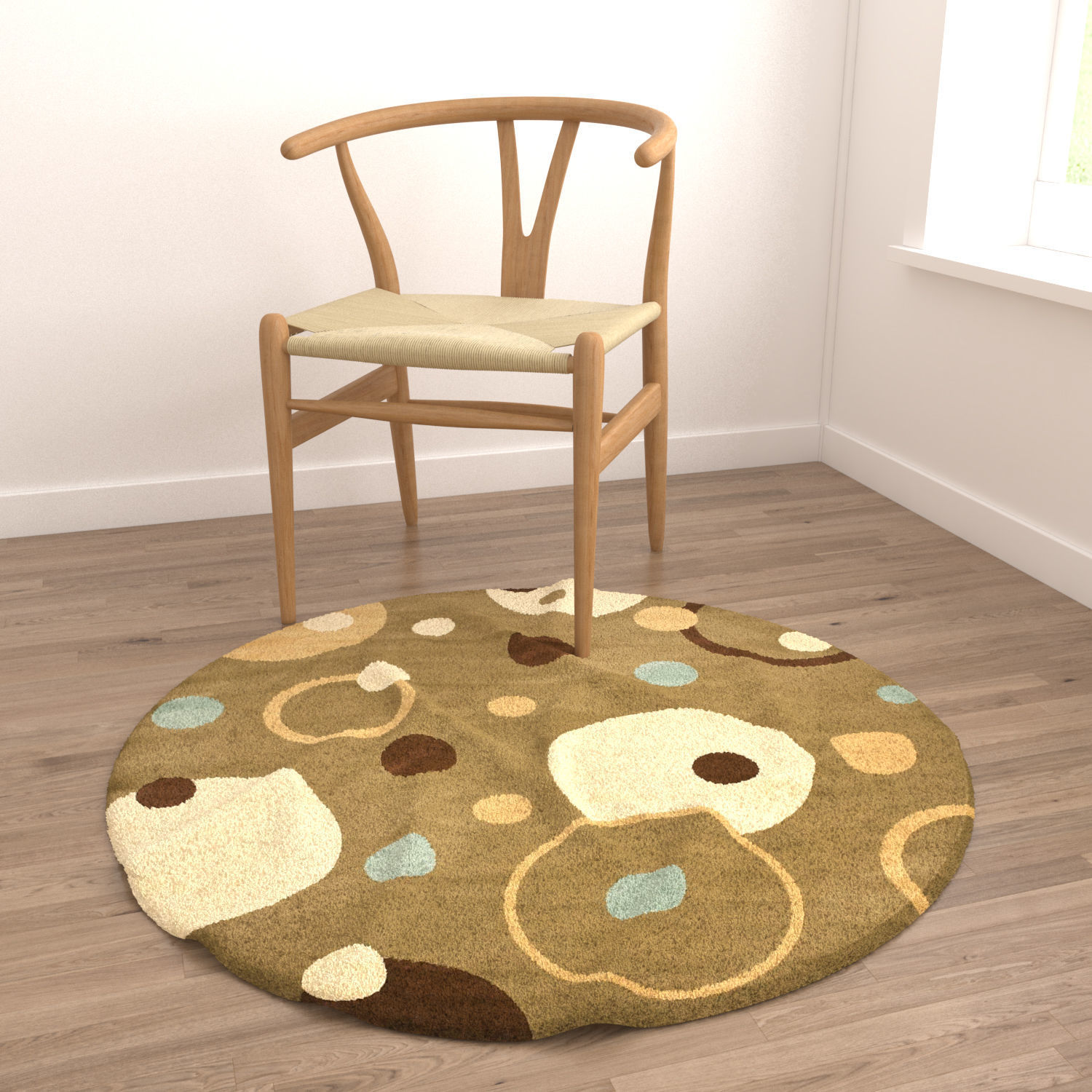 Round Rug Set 268 3D model_3