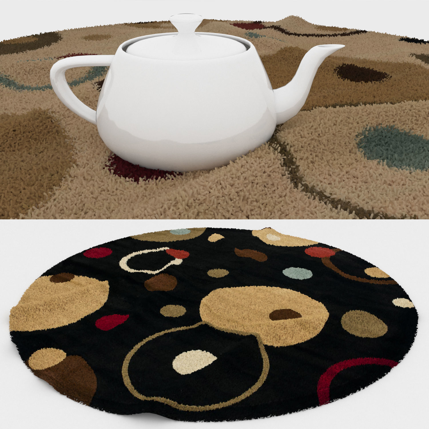 Round Rug Set 268 3D model_2