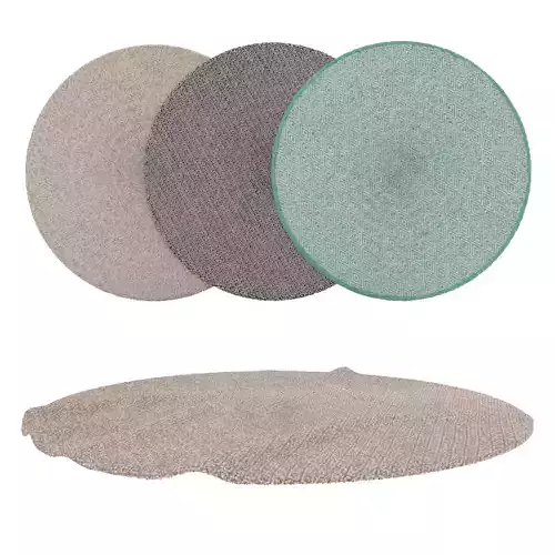 Round Rug Set 269 3D model