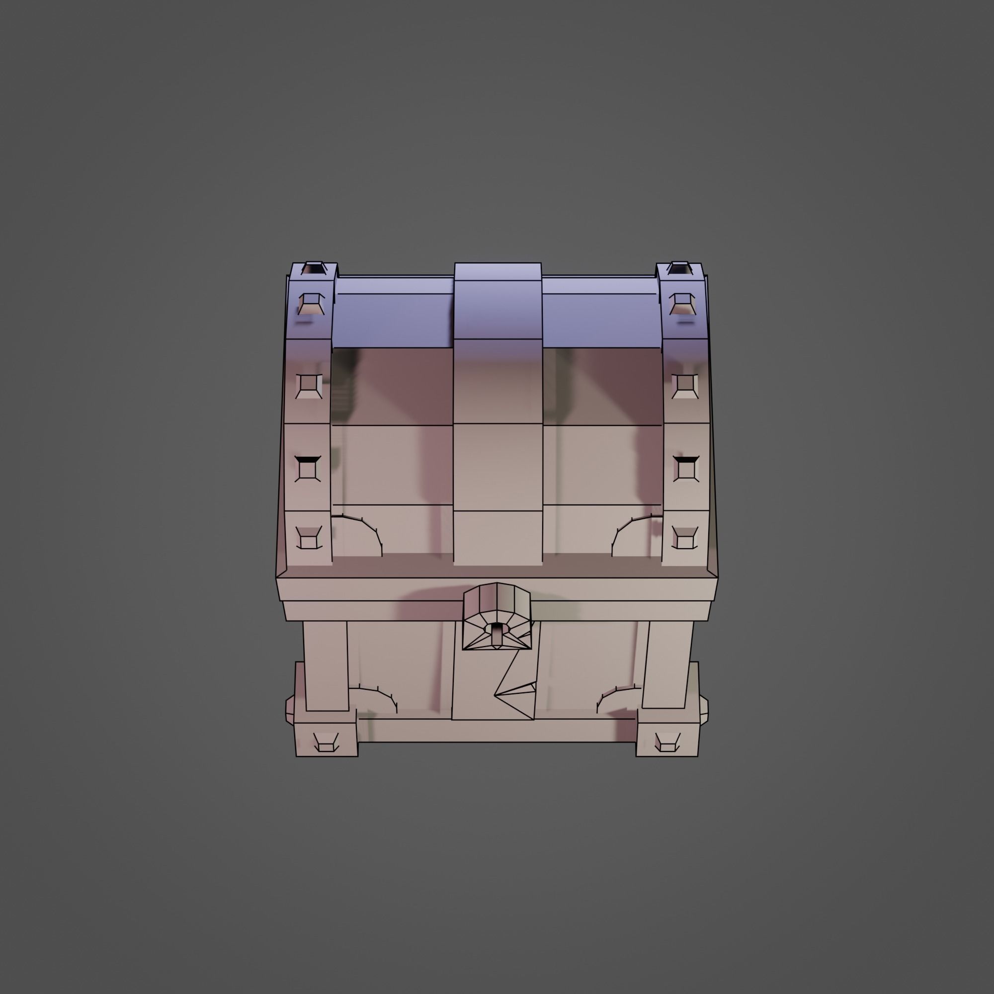 Treasure Chest Low-poly 3D model_19